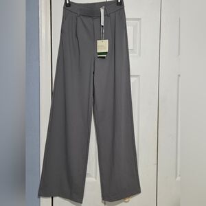 Halara Wide Leg Trousers — Gray Size Small Tall